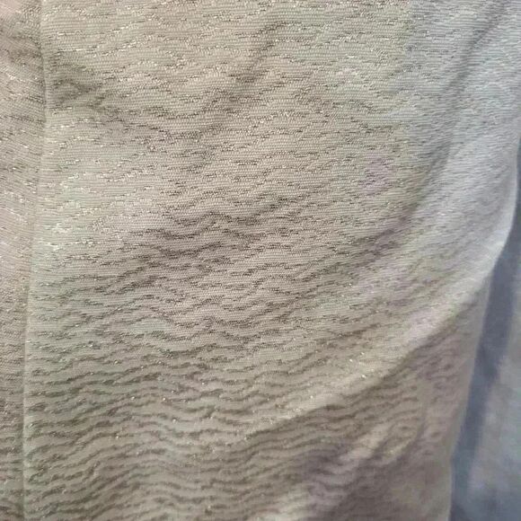 𝅺Girl's Vintage Ice Blue & Silver Acetate Jacquard Satin w Tulip Short Sleeves - Picture 8 of 16